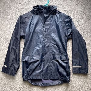 Result Core Jacket Youth Small Blue Windbreaker Full Zip Hoodie